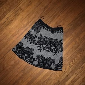 Patterned A Line Skirt